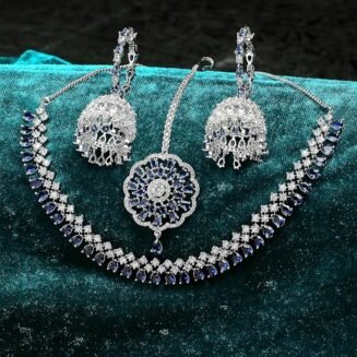 DIAMOND CUT NECKLACE WITH TIKKA